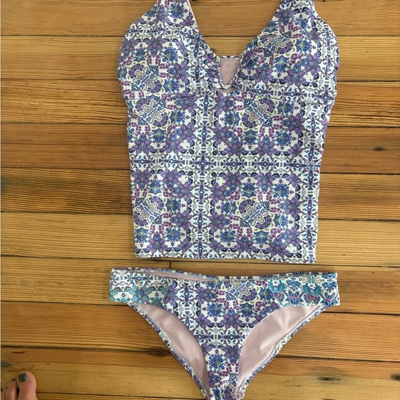 Nanette Lepore Purple and Blue Floral Bikini - Picture 1 of 10